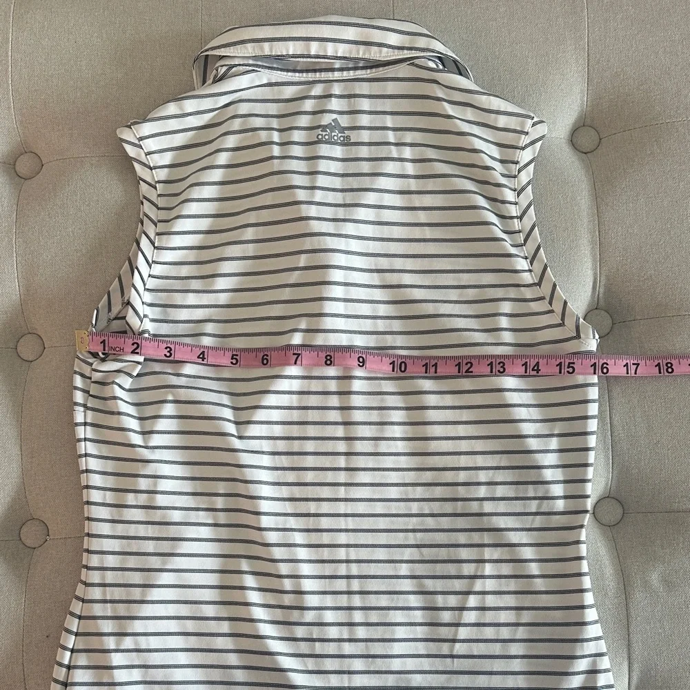 Adidas Sleeveless Striped Polo Golf Tank - Picture 7 of 10